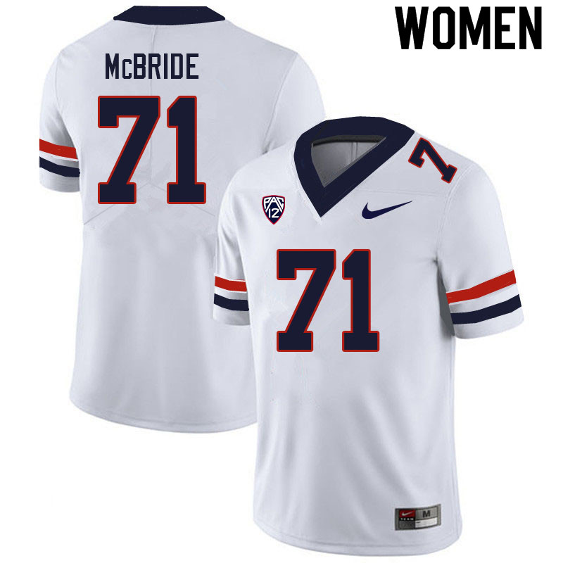 Women #71 Jaxon McBride Arizona Wildcats College Football Jerseys Sale-White - Click Image to Close